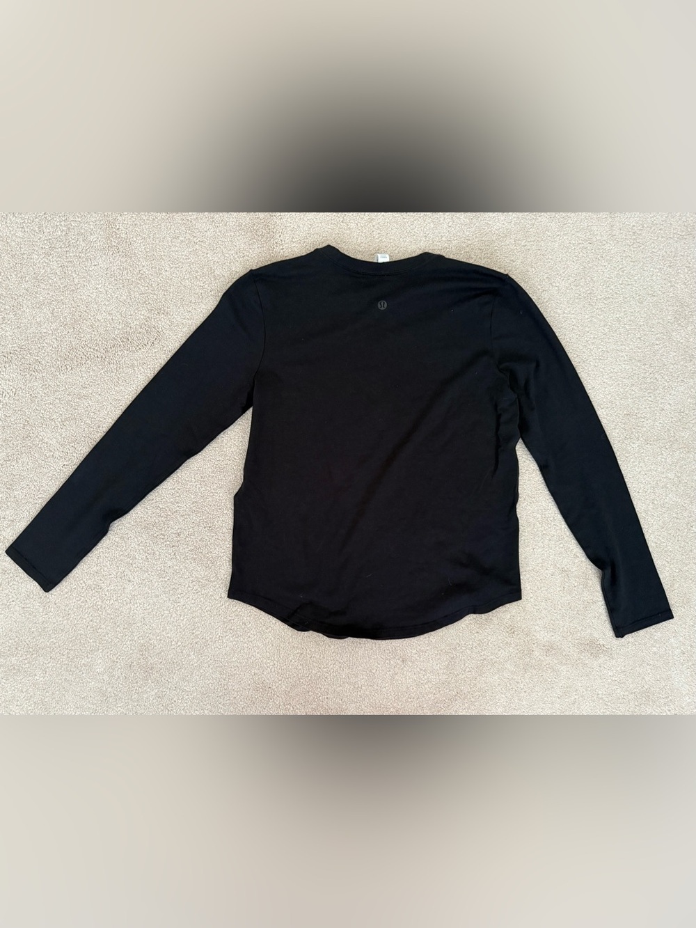 Lululemon black pima cotton long sleeve- size 2 - Picture 2 of 4